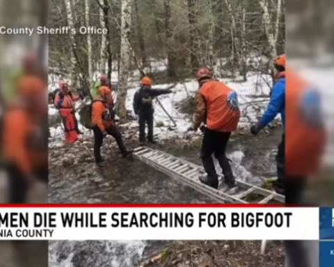 searchers looking for men hunting Sasquatch